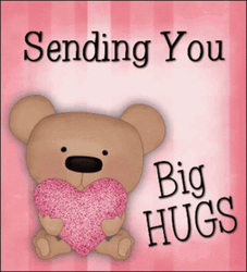 Teddy Bear Sending Hugs GIF