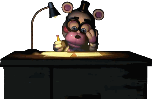 Teddy Bear Sitting At Desk Sticker
