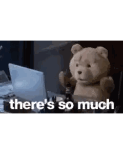 Teddy Bear Sitting At Desk With Laptop Sticker