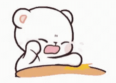 Teddy Bear Sitting At Table Crying GIF