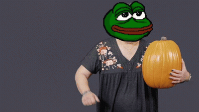 Teddy Bear Sitting On Pumpkin Saying Happy Halloween GIF