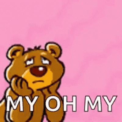 Teddy Bear Sitting Pink Background Miss You So My Oh My GIF