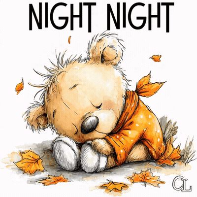 Teddy Bear Sleeping Night Night GIF
