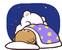Teddy Bear Sleeping Under Star Blanket Sticker