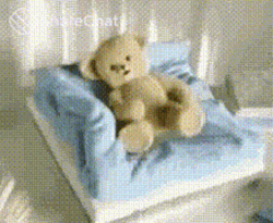 Teddy Bear Snuggle Cute Bed GIF