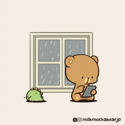 Teddy Bear Standing In Front Of Window GIF