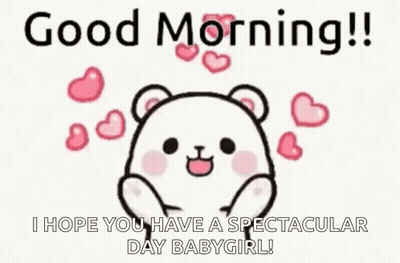Teddy Bear Surrounded by Hearts Saying Good Morning