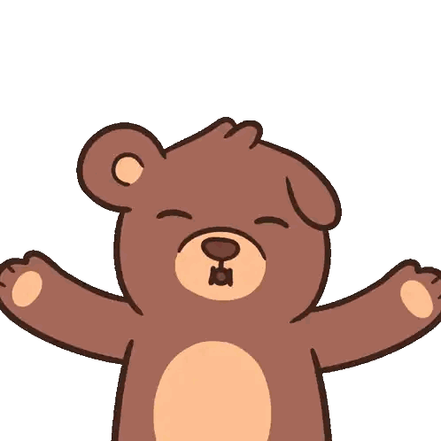 Teddy Bear Surrounded By Pink Kisses Sticker