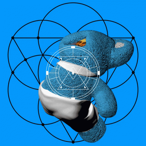 Teddy Bear Surrounded By Target With Circle GIF