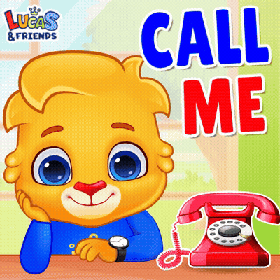 Teddy Bear Talking On Red Telephone Lucas And Friends Ad GIF