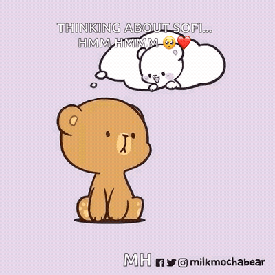 Teddy Bear Thinking About Sofi GIF