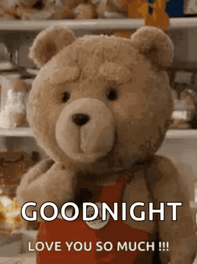 Teddy Bear Thumbs Up Goodnight Love You GIF