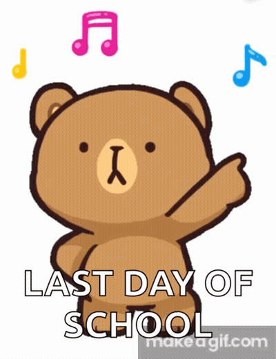 Teddy Bear Waving Last Day Of School GIF