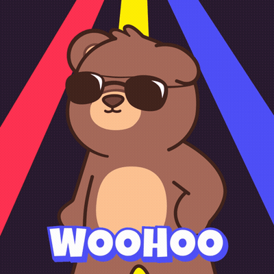 Teddy Bear Wearing Sunglasses Woo Hoo GIF