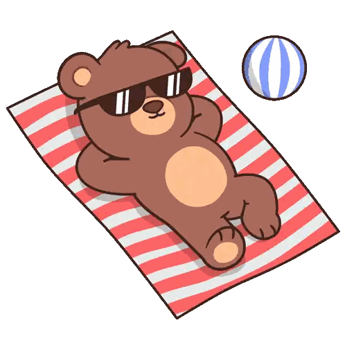 Teddy Bear Wearing Sunglasses Sticker