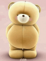 Teddy Bear White Daisy Flower GIF