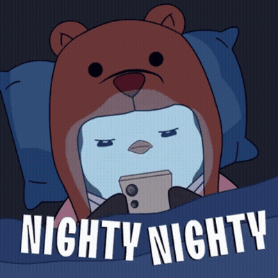 Teddy Bear With Bird Saying Nighty Night GIF