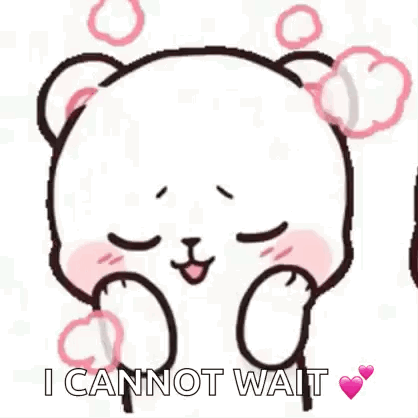 Teddy Bear With Bow Holding Paws GIF