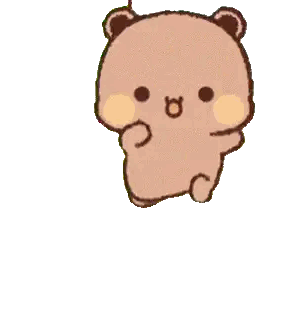 Teddy Bear With Circle Around Mouth Sticker