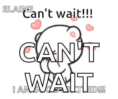 Teddy Bear With Elaine Cant Wait GIF