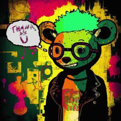 Teddy Bear With Glasses Saying Thank You GIF
