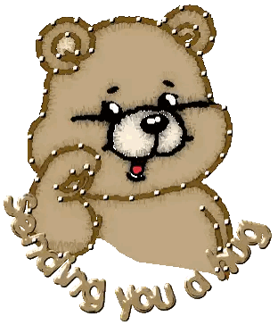 Teddy Bear With Glasses Sending Kiss Sticker