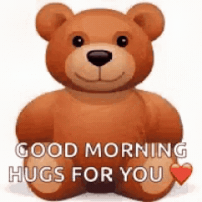 Teddy Bear With Good Morning Hugs GIF