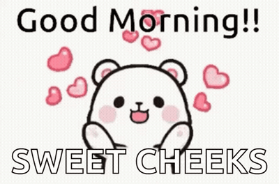 Teddy Bear With Heart Eyes Good Morning Sweet Cheeks GIF