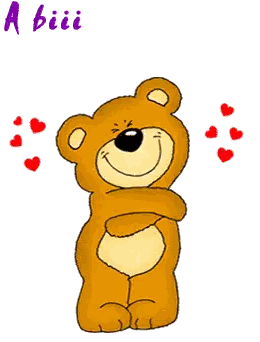 Teddy Bear With Hearts And Big Hug Text Sticker