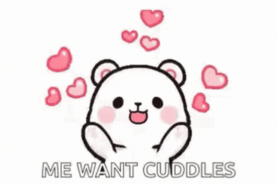 Teddy Bear With Hearts And Cuddles GIF