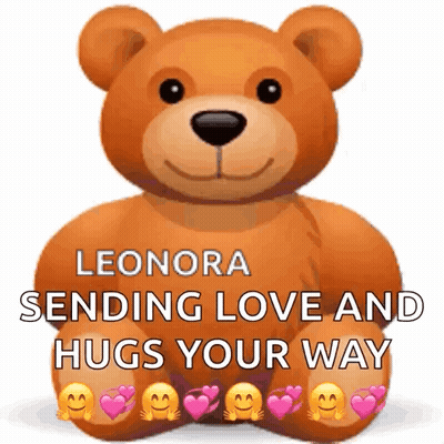 Teddy Bear With Hearts And Sending Love GIF