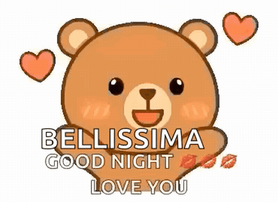 Teddy Bear With Hearts Bellissima Good Night Love You GIF