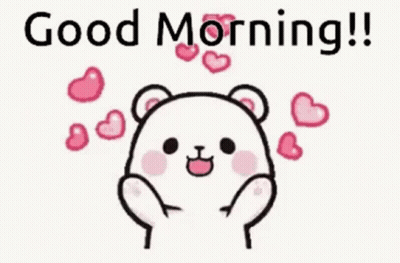 Teddy Bear With Hearts Eyes Good Morning GIF