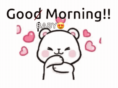 Teddy Bear With Hearts Good Morning Baby GIF