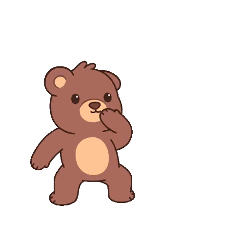 Teddy Bear With Hearts In Eyes And Yes Above Sticker