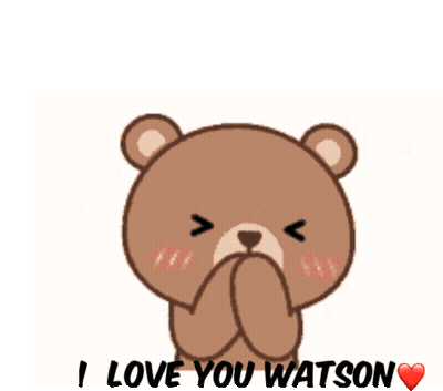 Teddy Bear With Hearts Saying I Love You Watson GIF