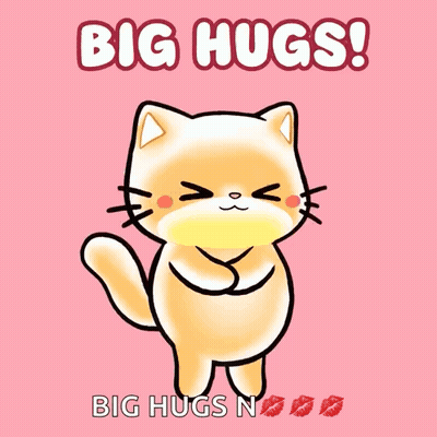 Teddy Bear With Hearts Sending Love And Hugs GIF