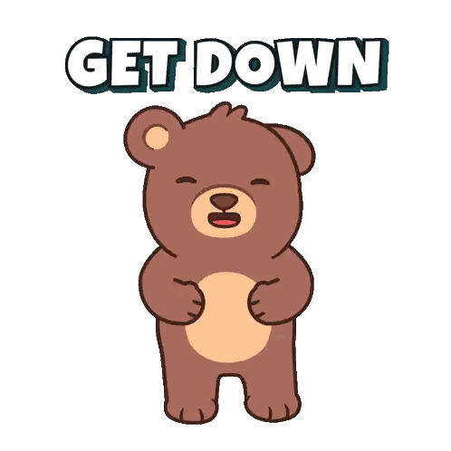 Teddy Bear With Outstretched Arms Get Down Sticker