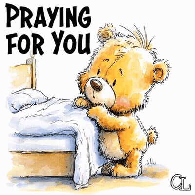Teddy Bear With Praying For You GIF
