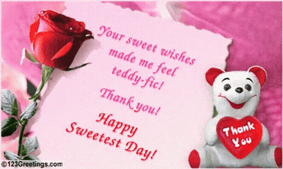Teddy Bear With Rose Saying Happy Sweetest Day GIF