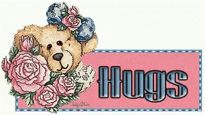 Teddy Bear With Roses And Hugs GIF