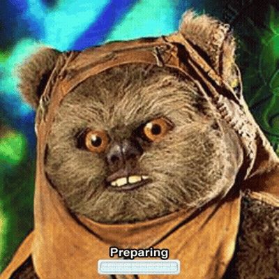 Teddy Bear With Scarf Preparing GIF