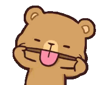 Teddy Bear With Tongue Out Sticker