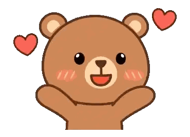 Teddy Bear With Two Hearts Sticker