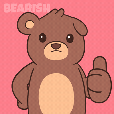 Teddy Bear With Word Bearish GIF