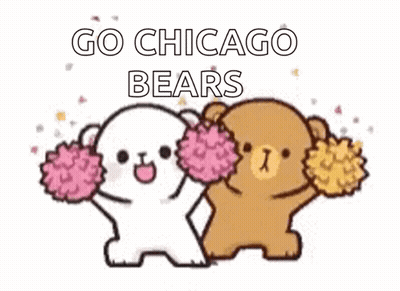 Teddy Bears Cheering For Chicago Bears GIF
