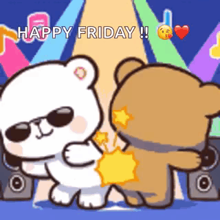 Teddy Bears Dancing Happy Friday GIF