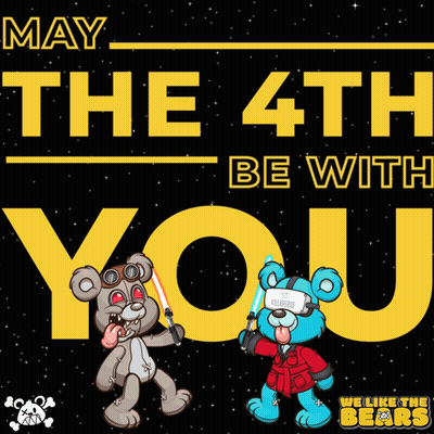 Teddy Bears Holding Lightsabers May the 4th