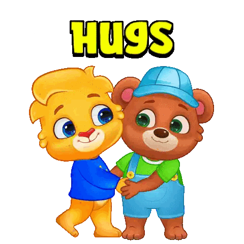 Teddy Bears Hugging Sticker