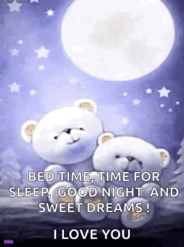 Teddy Bears Hugging Bedtime Good Night GIF